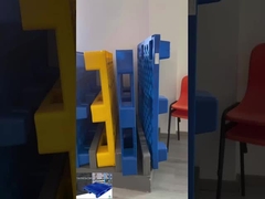 Mavi 3 Koşucu Ağır Görevli Plastik Palet Çelik Blok Stili 1300*1100*160mm