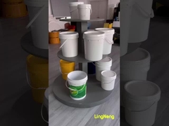 2. 5 litrelik yuvarlak geri dönüştürülebilir kovayla kapak ve tutma özelleştirilmiş